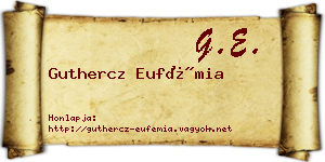 Guthercz Eufémia névjegykártya